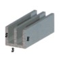 Profilo Canalina doppia U in alluminio anodizzato h.2mt. mis.16x12x1mm