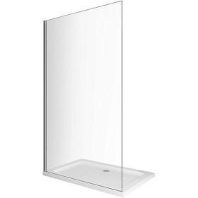 Box doccia in vetro trasparente-clear parete fissa cm.78x190