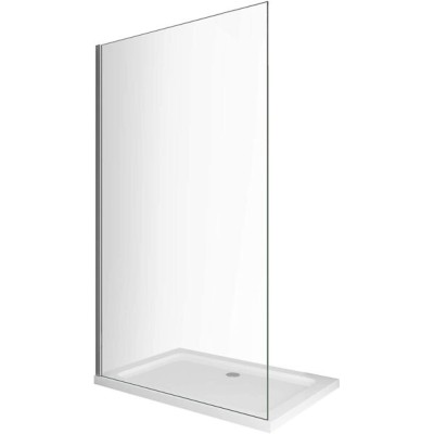 Box doccia in vetro trasparente-clear parete fissa cm.78x190