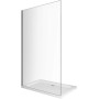 Box doccia in vetro trasparente-clear parete fissa cm.78x190