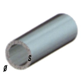 Profilo alluminio h.2 tondo vuoto 12x1 argento