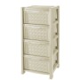 Cassettiera Arianna rattan 4 cassetti 38,5x39x82,5h colore angora