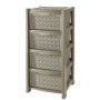 Cassettiera Arianna rattan 4 cassetti 38,5x39x82,5h colore talpa