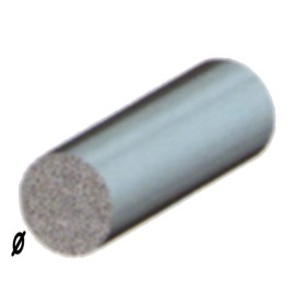 Profilo alluminio cromato h.2 tondo pieno d.8 argento brillante