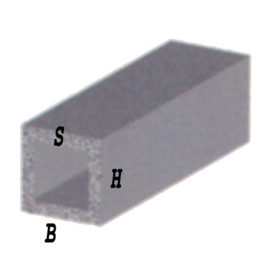 Profilo alluminio h.2 quadro vuoto mis.10x10x1 argento