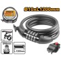 Lucchetto per bici con combinazione a 4 cifre mm. 10x1200