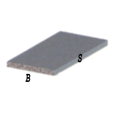 Profilo piatto in alluminio anodizzato h.2mt mis.40x2 colore argento