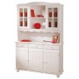 KIT CREDENZA 3ANTE+3CASSETTI+2 VETRINE MASS. BIANCO