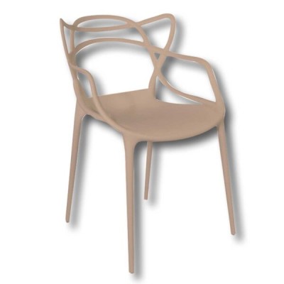 Sedia horn polipropilene cm.54x56x81h h.seduta cm.46 colore tortora