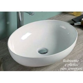 Lavabo ciotola esterna bianca Parigi 52x39,5x13