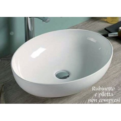 Lavabo ciotola esterna bianca Parigi 52x39,5x13
