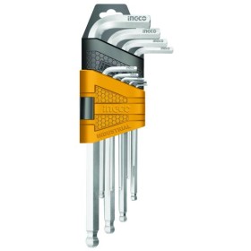 Set 9 chiavi esagonali ball point lunghe