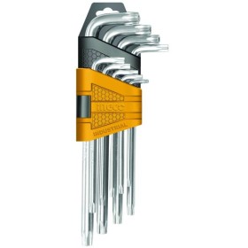Set 9 chiavi torx c/foro lunghe