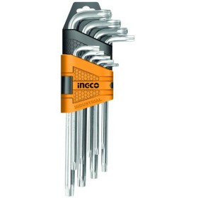 Set 9 chiavi torx c/foro extra lunghe
