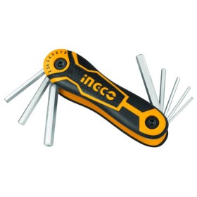 Set 8 chiavi esagonali pocket ingco