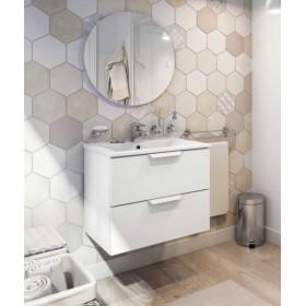 Mobile bagno sospeso cm60 bianco lucido 60x45x50h senza specchio