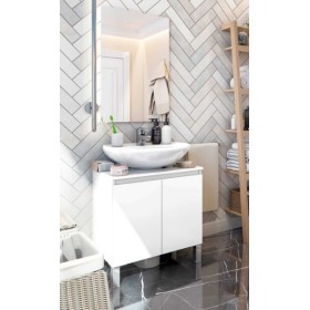 Mobile bagno sotto lavello bianco lucido 60x40x63,5h