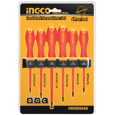 Set 6 cacciaviti isolati ingco