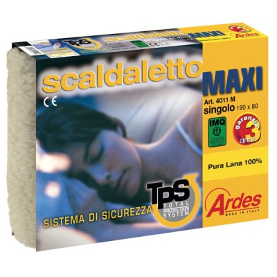 Scaldaletto pura lana maxi 190x80 singolo