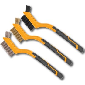 Set 3 spazzole abrasive con manico da 18 cm. Ingco