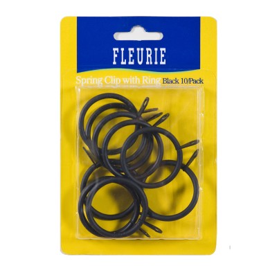 ANELLO BASTONE ACCIAIO A STRAPPO NERO CONF. 10 PZ