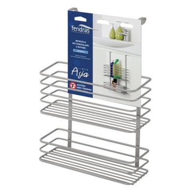 Mensola rettangolare 2 ripiani 26x12x36h