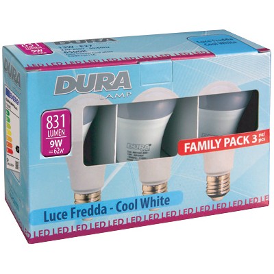 LED GOCCIA 9W E27 831 LM 6400K FREDDA 3 PZ