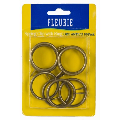 ANELLO BASTONE ACCIAIO A STRAPPO ORO ANT CF 10 PZ