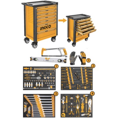 Carrello Portattrezzi 162 pz ingco