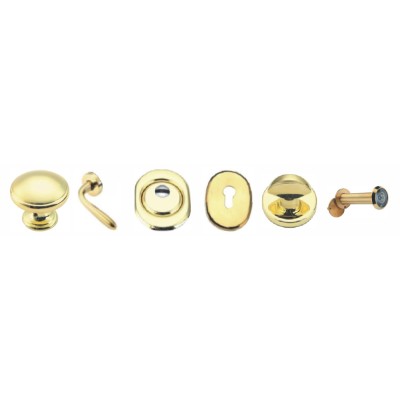 PORTA BLINDATA KIT ACCESSORI SX ORO LUCIDO