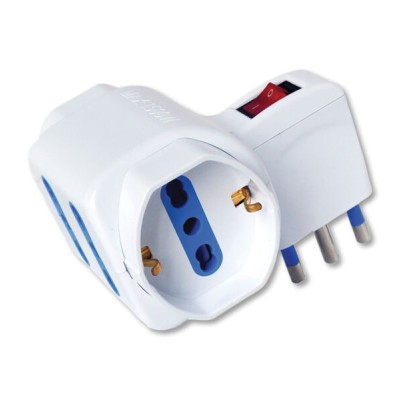 Multipresa salvaspazio - spina 16/prese 2 bipasso 2 schuko bipasso