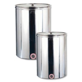 Contenitore acciaio inox 18/10 Sansone attacco rubinetto 1/2" lt.100