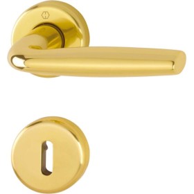 Maniglia Milos Foro Chiave Normale Oro Lucido