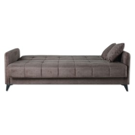 Divano egadi 3 posti recliner grigio inclusi 2 cuscini