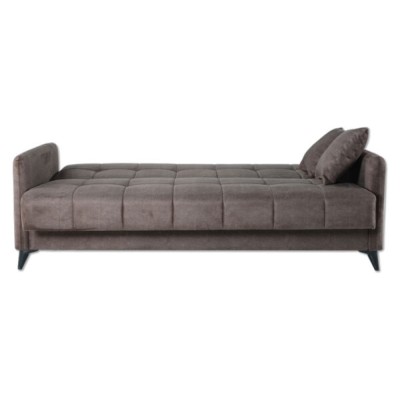 Divano egadi 3 posti recliner grigio inclusi 2 cuscini