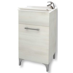 Mobile lavatoio cm.45x50x83H rovere bianco