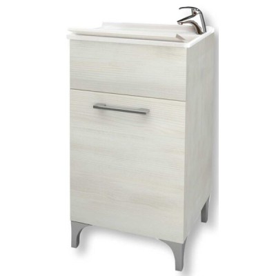 Mobile lavatoio cm.45x50x83H rovere bianco