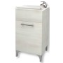 Mobile lavatoio cm.45x50x83H rovere bianco