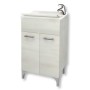 Mobile lavatoio cm.50x50x83H rovere bianco