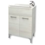 Mobile lavatoio cm.60x50x83H rovere bianco