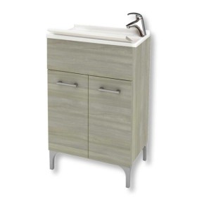 Mobile lavatoio cm.50x50x83H rovere grigio