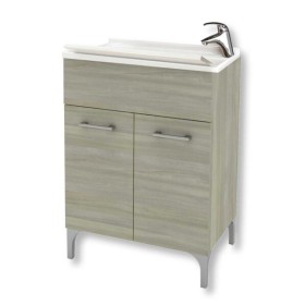 Mobile lavatoio cm.60x50x83H rovere grigio