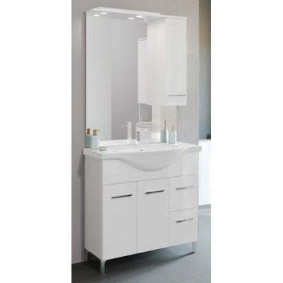 Mobile bagno venere cm.86x50x191H bianco lucido