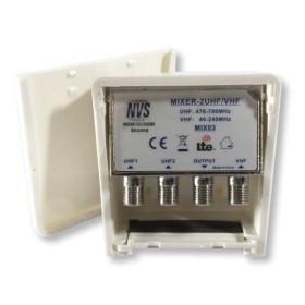 Miscelatore da palo a 2 ingressi UHF+1VHF 1 uscita mix