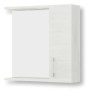 Specchiera contenitore 1 anta 2led cm.58x17x60H rovere bianco