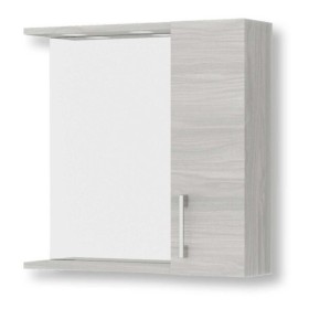 Specchiera contenitore 1 anta 2led cm.58x17x60H rovere grigio