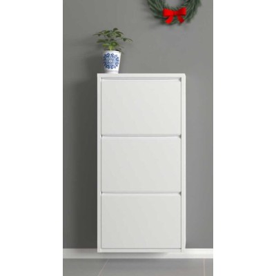 Scarpiera metallo verniciato 3 ante bianco opaco