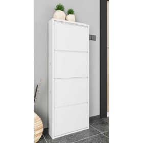 Scarpiera metallo verniciato 4 ante bianco opaco