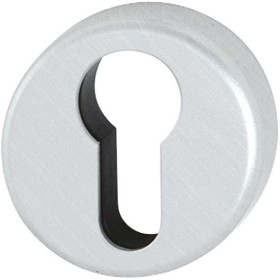 Coppia Bocchette Alluminio Foro Cilindro Argento "88KS"