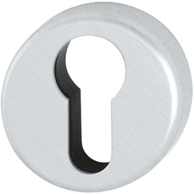 Coppia Bocchette Alluminio Foro Cilindro Argento "88KS"